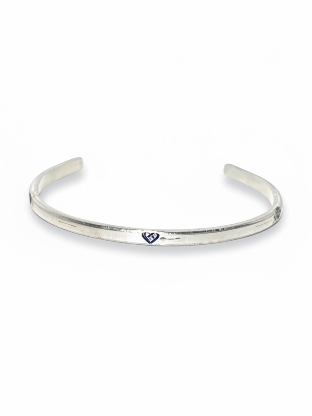 Handmade stamped Celtic Knot Heart delicate stackable‎ adjustable cuff bracelet